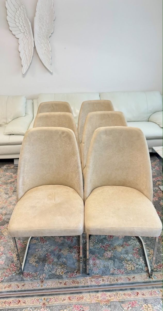 Sedie: Esstisch Stühle Beige & Silber – Usato da Therwil venduto da h96_9qrs 4