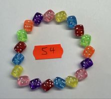 1 Stück /Buntes Würfel-Armband 