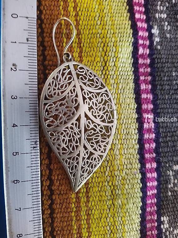 Boucles d'oreille: Orecchini a foglia in argento – D'occasion à Tesserete par La-Fleur-De-Cerisier 2