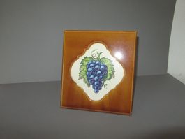 Vintage Ofenplatte mit Traubenmotiv, Herbstdeko🍇