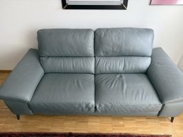 Poltronesofa Ledersofa, Grau, Top Zustand