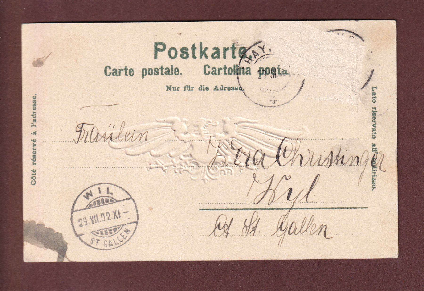 Cartoline postali: NEUCHÂTEL - Multivues - 1902 // aminci et pli // – Usato da Pully venduto da nicecards 1