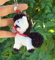 Amigurumi Schlüsselanhänger mit Pferd Neu, handgemacht. 