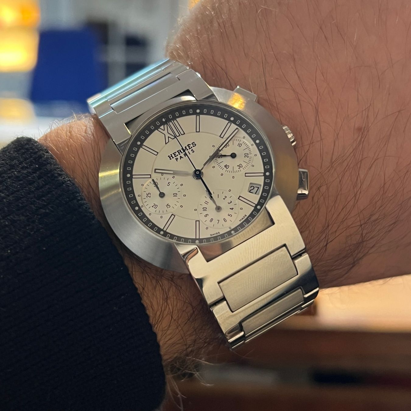 Hermès Orologi: Hermès Nomade Auto-Quartz Chronograph N01.910 – Usato da Carouge GE venduto da Watchaser 3