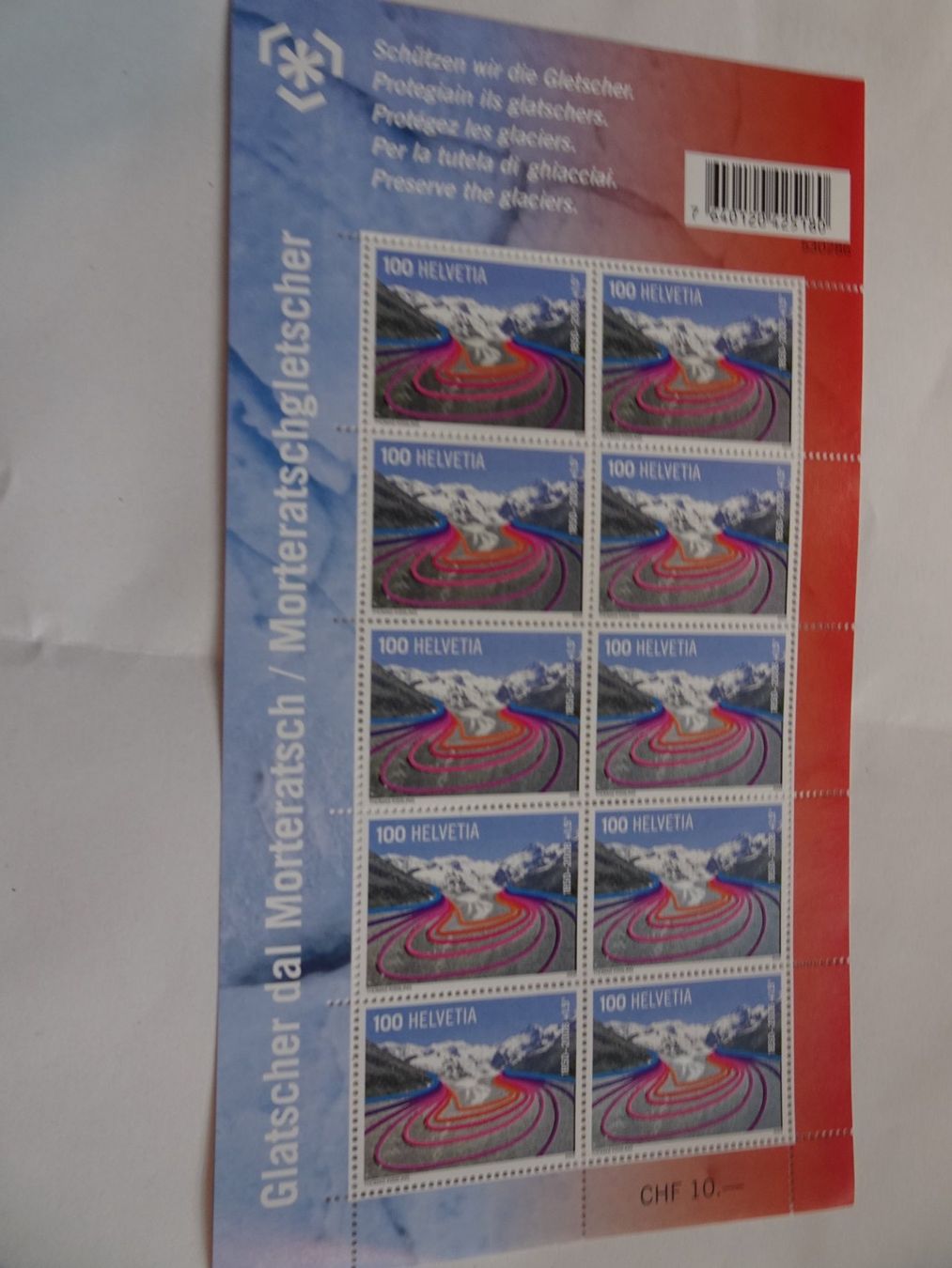 Tutti i francobolli: 2009, KLEINBOGEN MORTERATSCHGLETSCHER, POSTFRISCH – Nuovo (secondo la descrizione) da Eschenbach SG venduto da eDaisy