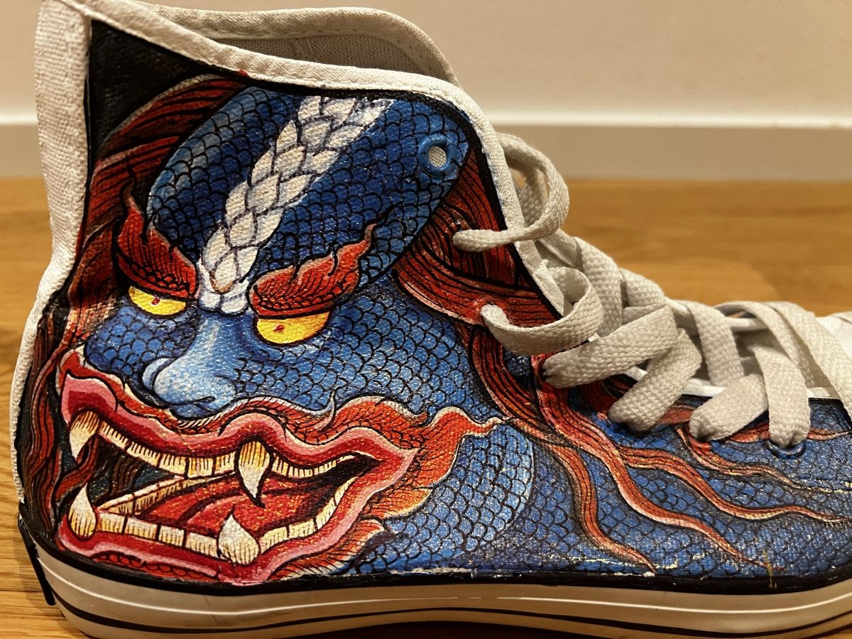Scarpe da uomo: Handbemalte Sneakers im Converse Stil – Nuovo e nell'imballaggio originale da Zürich venduto da JJMM