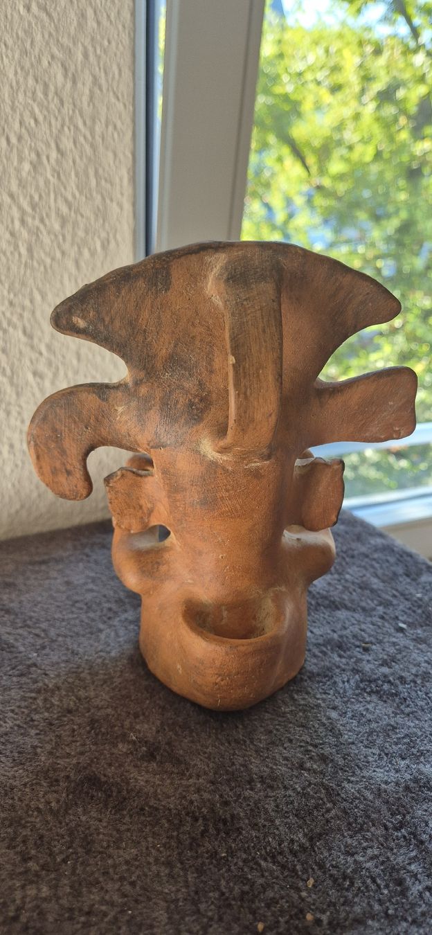 Skulpturen & Statuen: Azteken Tonfigur,, Antik-Stil, handgefertigt. – Gebraucht aus Basel von Waldfee06 3