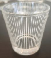 Vintage Wassergläser mit Streifenmuster, 3 Stück, Top!
