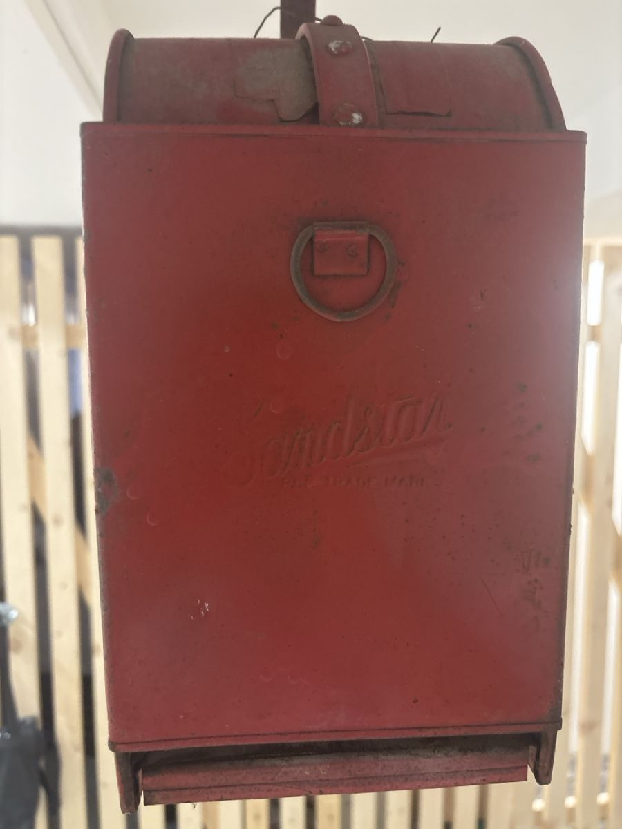 Lampade: Vintage Pendelleuchte / Industrie-Leuchte rot – Usato da Goldach venduto da Richie88 2