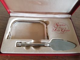Vintage Foie Gras Gänseleber Schneide Besteck in edler Box