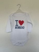 Baby Body, Langarm, Grösse 80  "I love Mom&Dad"