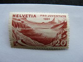1931 Pro Juventute 20 Cts. Landschaften; Ungebraucht