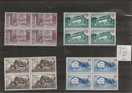 timbre Pro Patria 1949 B42 à B45 bloc de 4 **