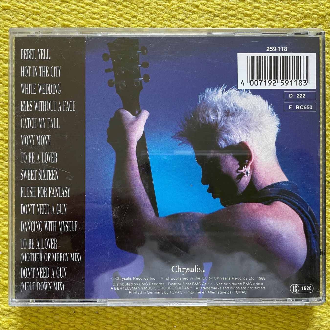 CDs: BILLY IDOL-THE BEST IDOL SONGS – Gebraucht aus Rorschacherberg von  1
