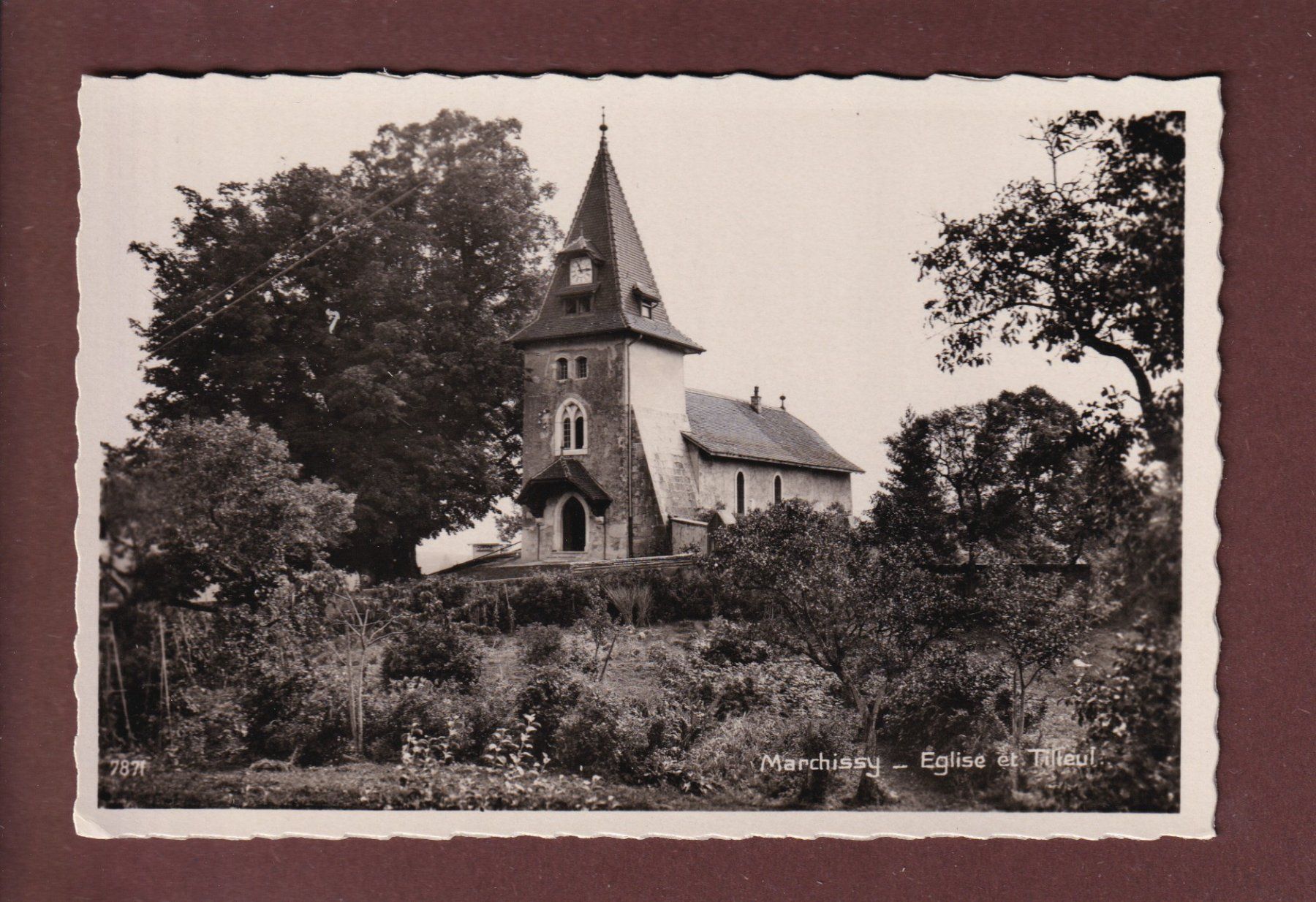 Cartoline postali: MARCHISSY - Eglise et Tilleul – Usato da Pully venduto da nicecards