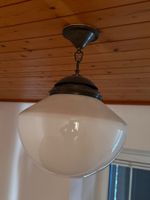 Deckenlampe Glas Messing alt guter Zustand