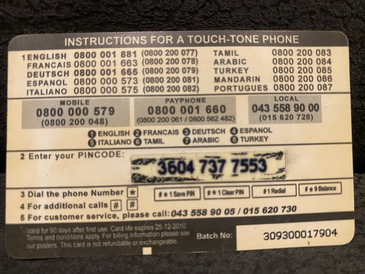 Cartes de téléphone: Prepaid card – D'occasion à Lausanne par babacard10 1