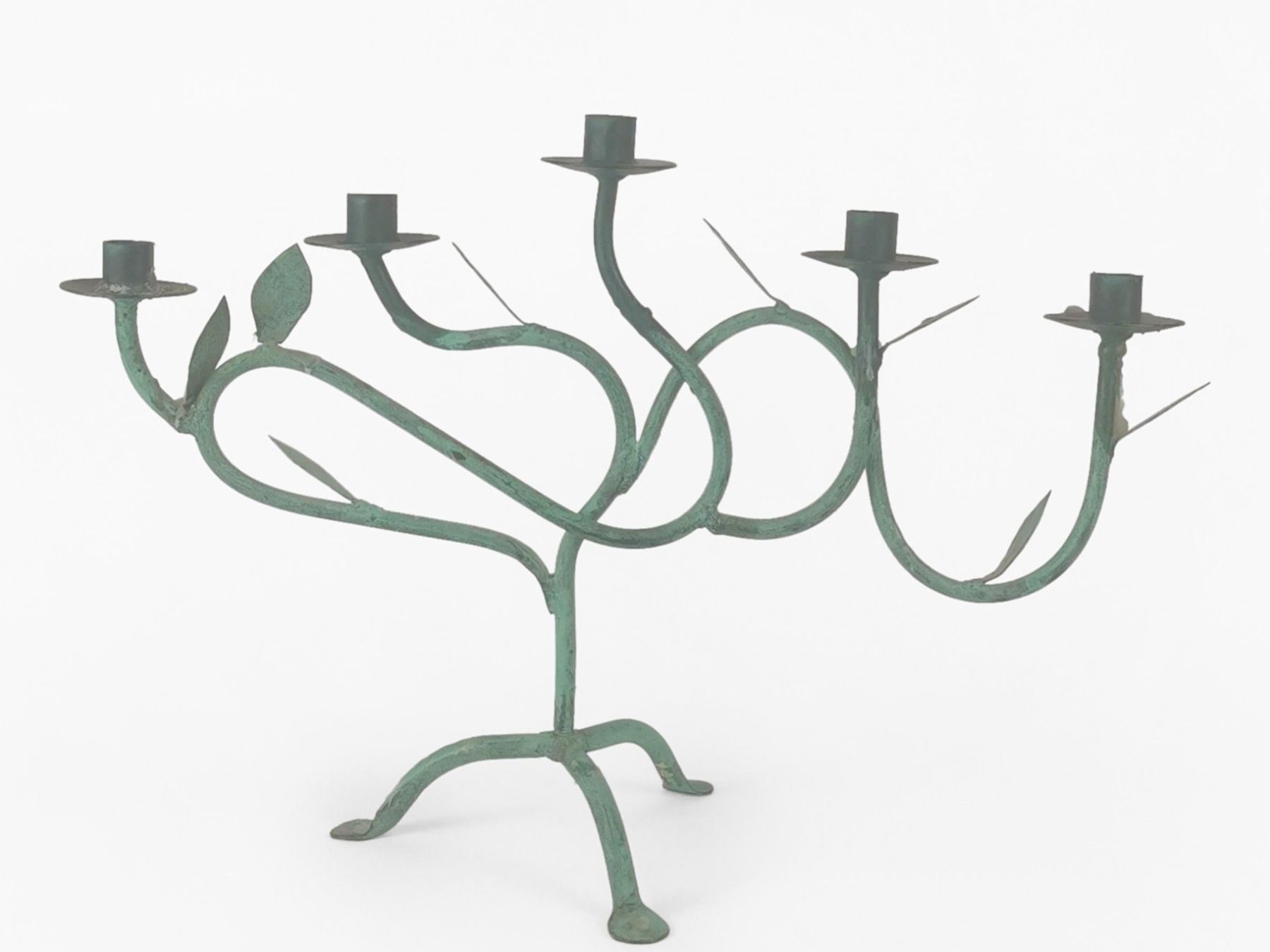 Portacandele: Five-light leaf chandelier /Kronleuchter/ candleholder – Usato da Morges venduto da 4WLS 1