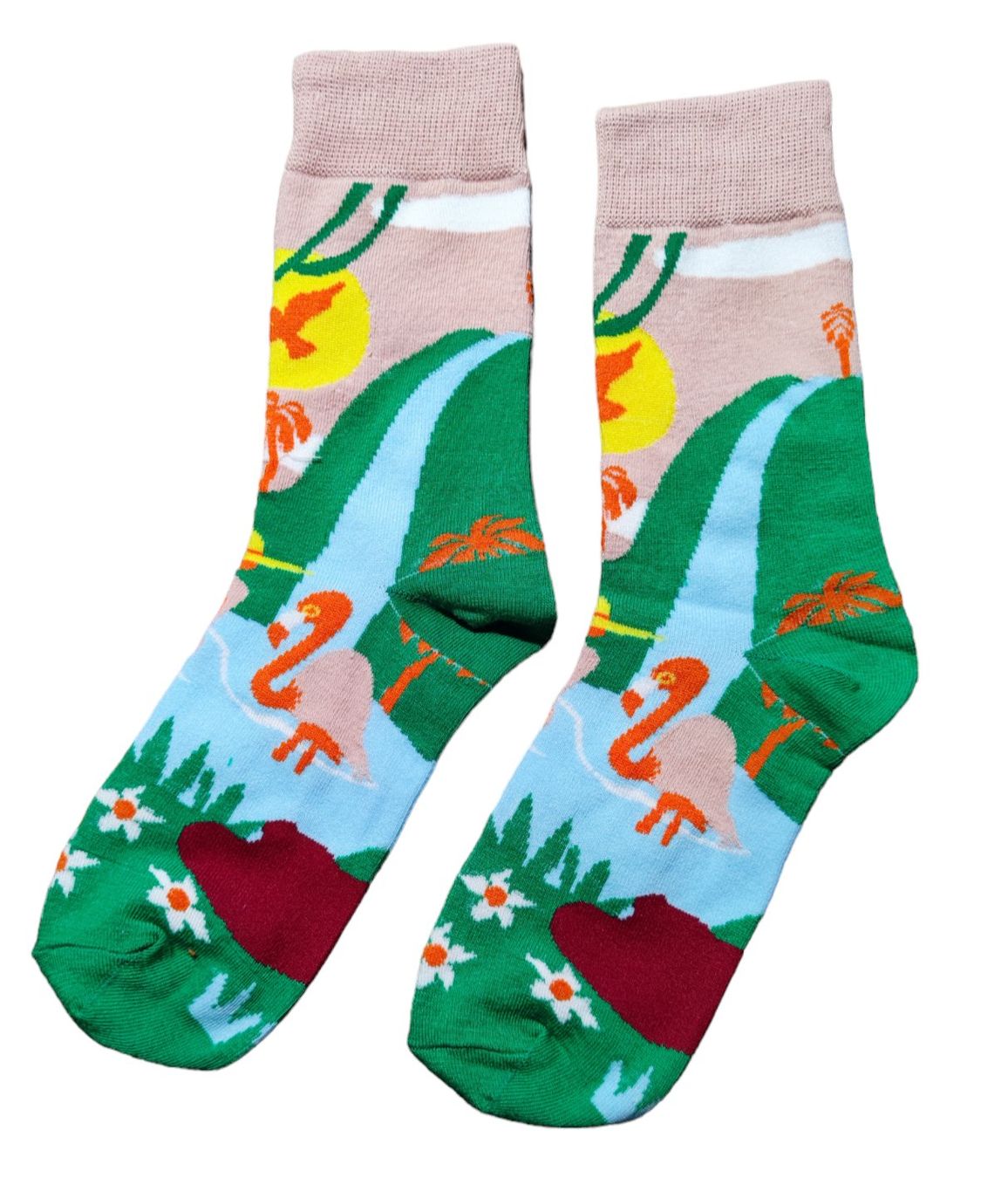 Socken: Socken Flamingos / Blumen / Flowers – Neu und originalverpackt aus Zürich von amysmith 1