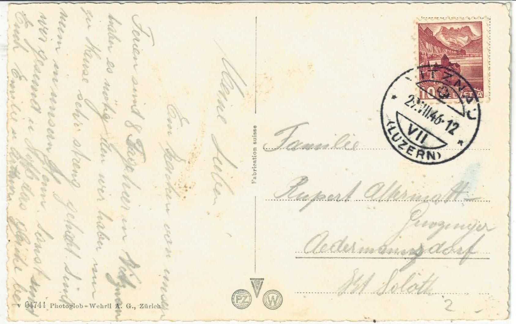 Cartoline postali: Vitznau - Ferienheim S.M.U.V. – Usato da Ettingen venduto da Kartenplanet 1