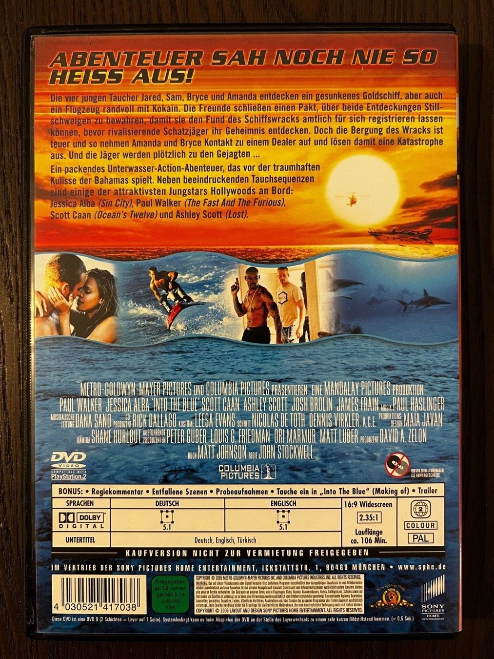 Tutti i DVDs: Into the Blue – Usato da Zürich venduto da FilmFreunde 1