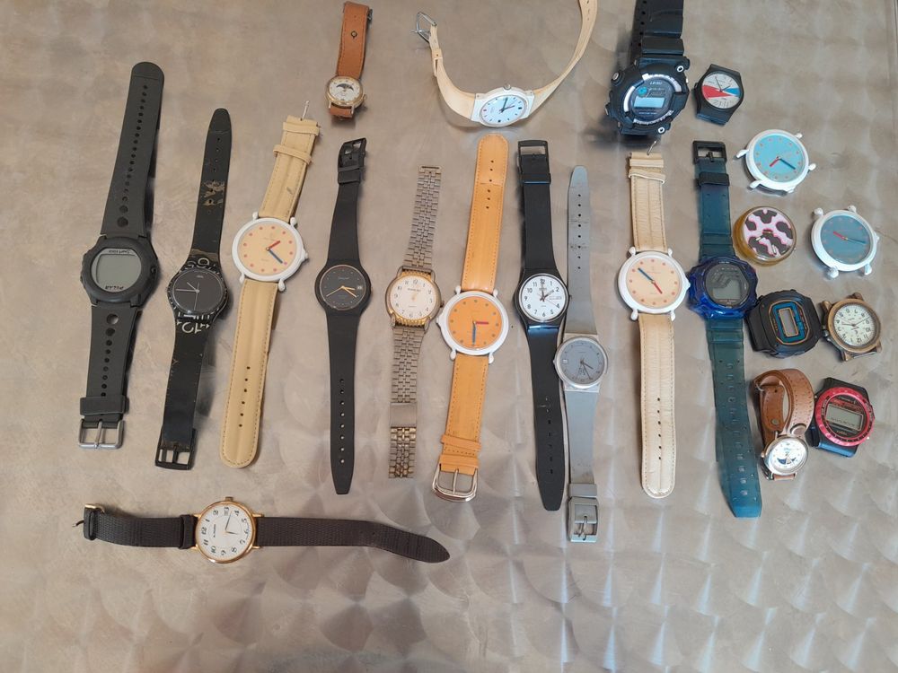 Lot De 7 Montres - Occasion - Parfait Pour Collection Ou Dépannage