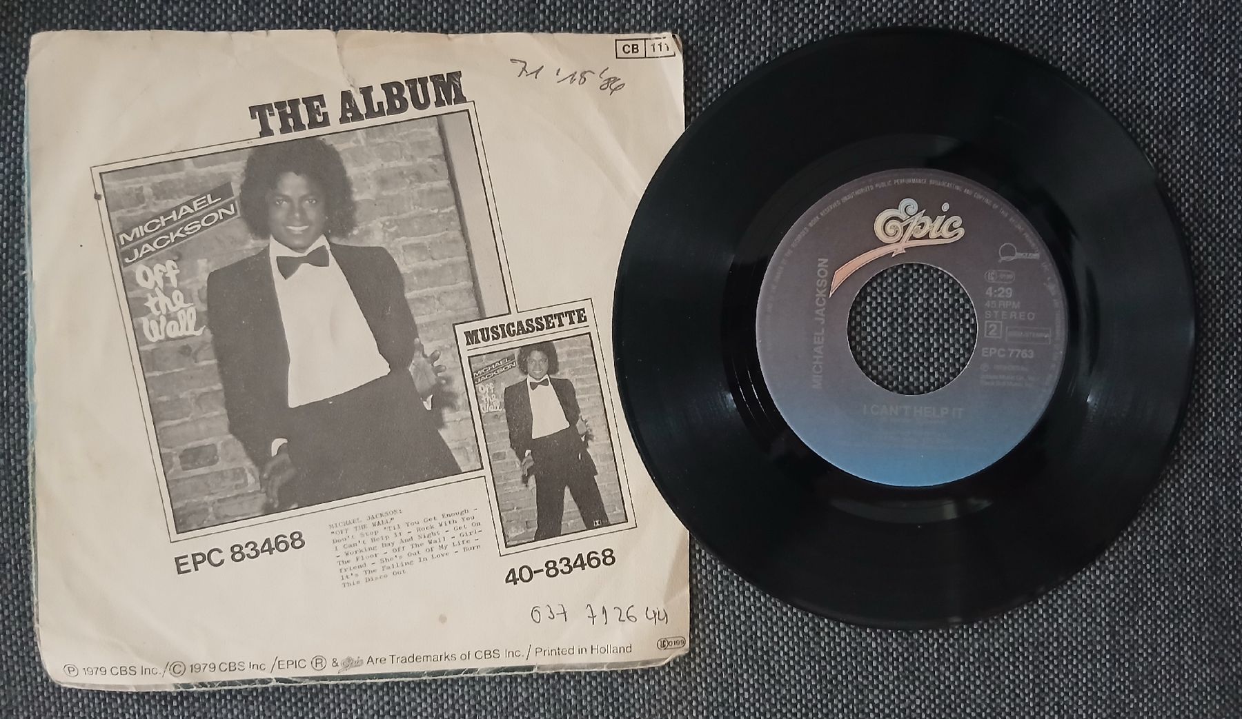 Dischi in vinile: Michael Jackson Don't Stop 'Til You Get Enough 7" Single – Usato da Watt venduto da Tomaf 1