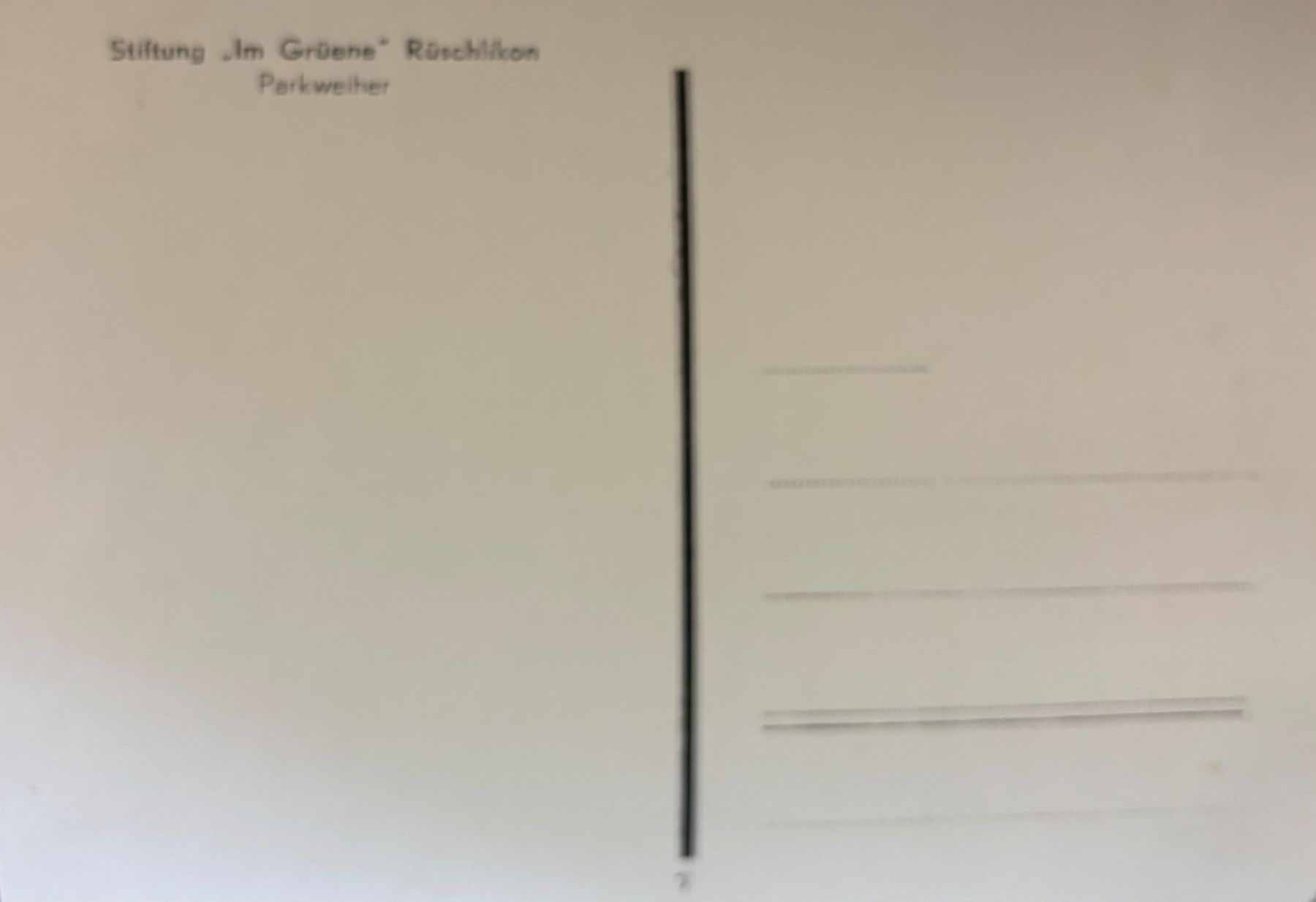 Cartoline postali: Rüschlikon, Stiftung Im Grüene, Parkweiher – Usato da Frauenfeld venduto da Merk52 1