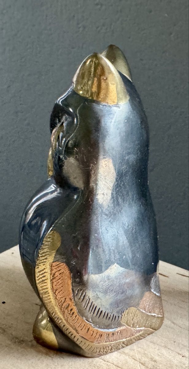 Statuette: Vintage Eule Figur Metall 10.5 cm – Usato da Rothrist venduto da Luckywinner 2
