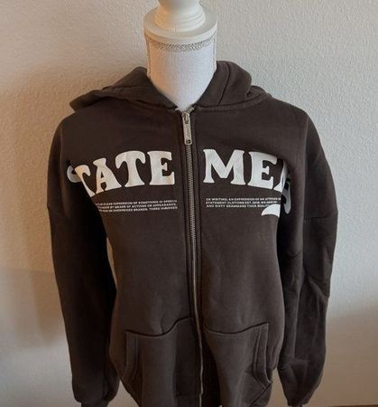 Brauner Statement Hoodie Gr. M - sehr guter Zustand!