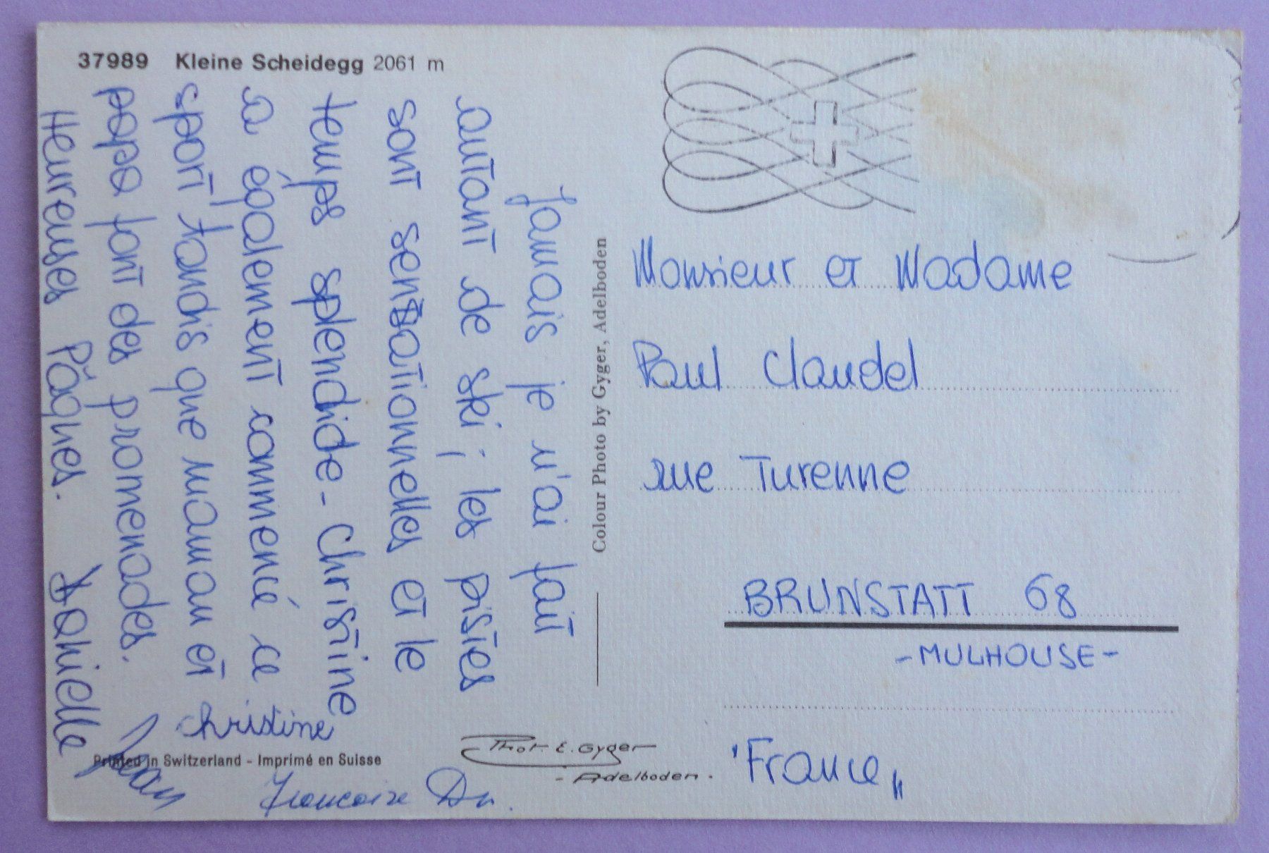 Cartoline postali: Kleine Scheidegg 2061 m – Difettoso da Fétigny venduto da Billy2miny 1