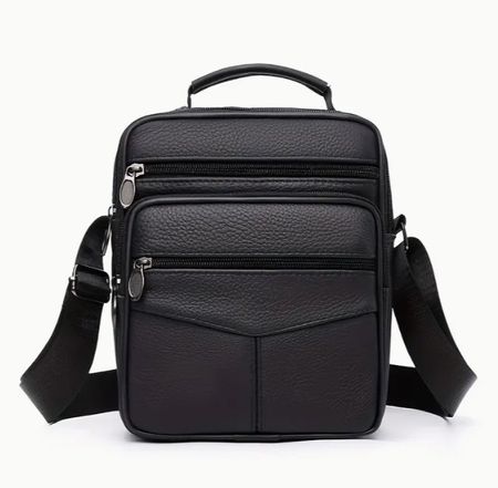 Herren Echt Ledertasche Schultertasche Umhängetasche NEU