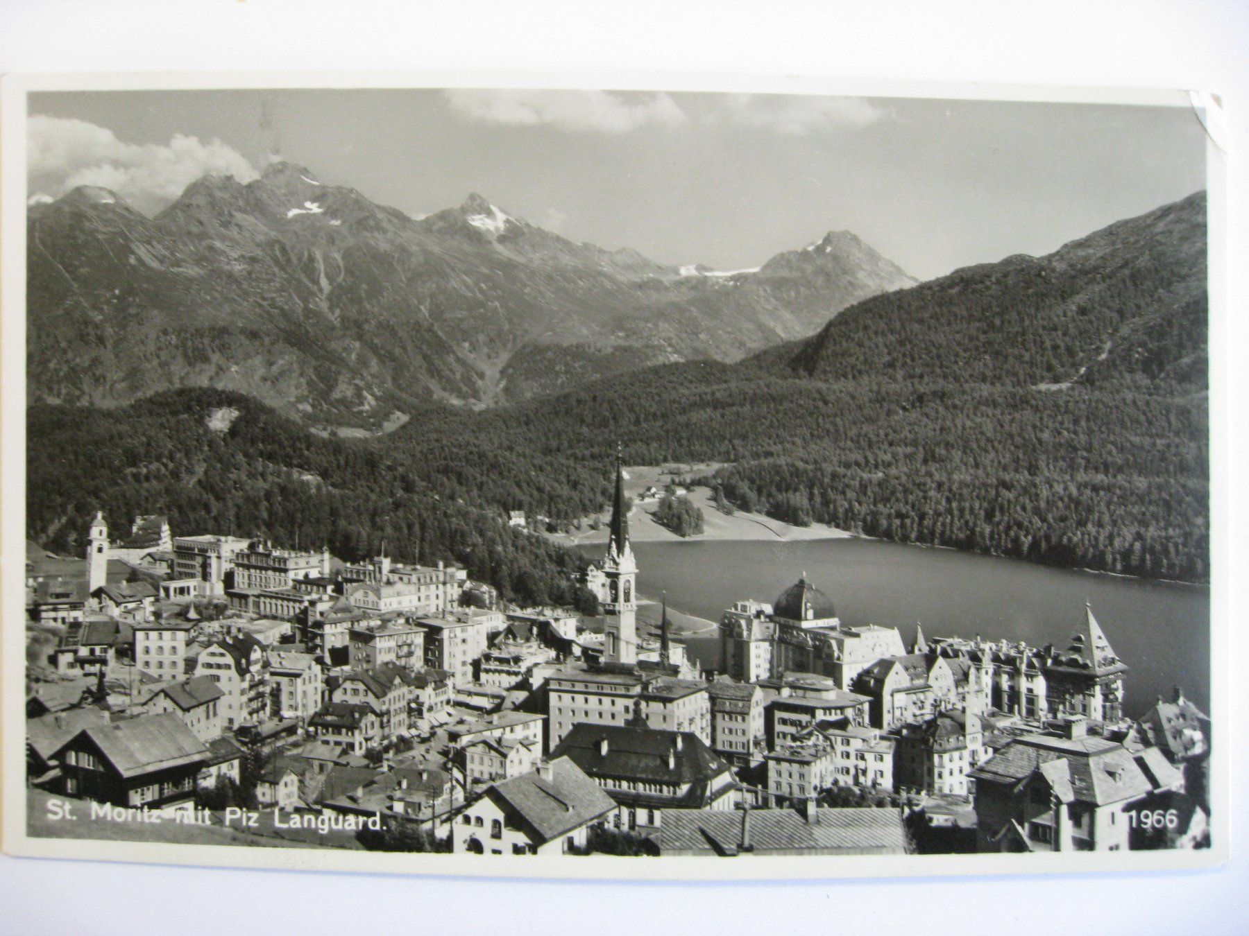 Cartoline postali: AK  St. Moritz mit Piz Languard – Usato da Gundetswil venduto da Egro100