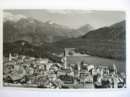 AK  St. Moritz mit Piz Languard
