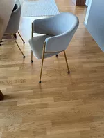 6 Samtstühle Beige mit goldigen Beinen
