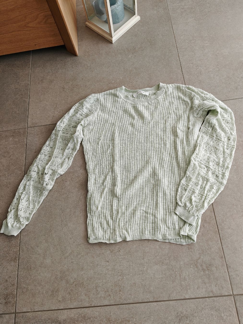 Promod Maglioni & Felpe: Pull fin Promod taille S vert clair ajouré, idéal printemps – Usato da Longirod venduto da ali_nsd5