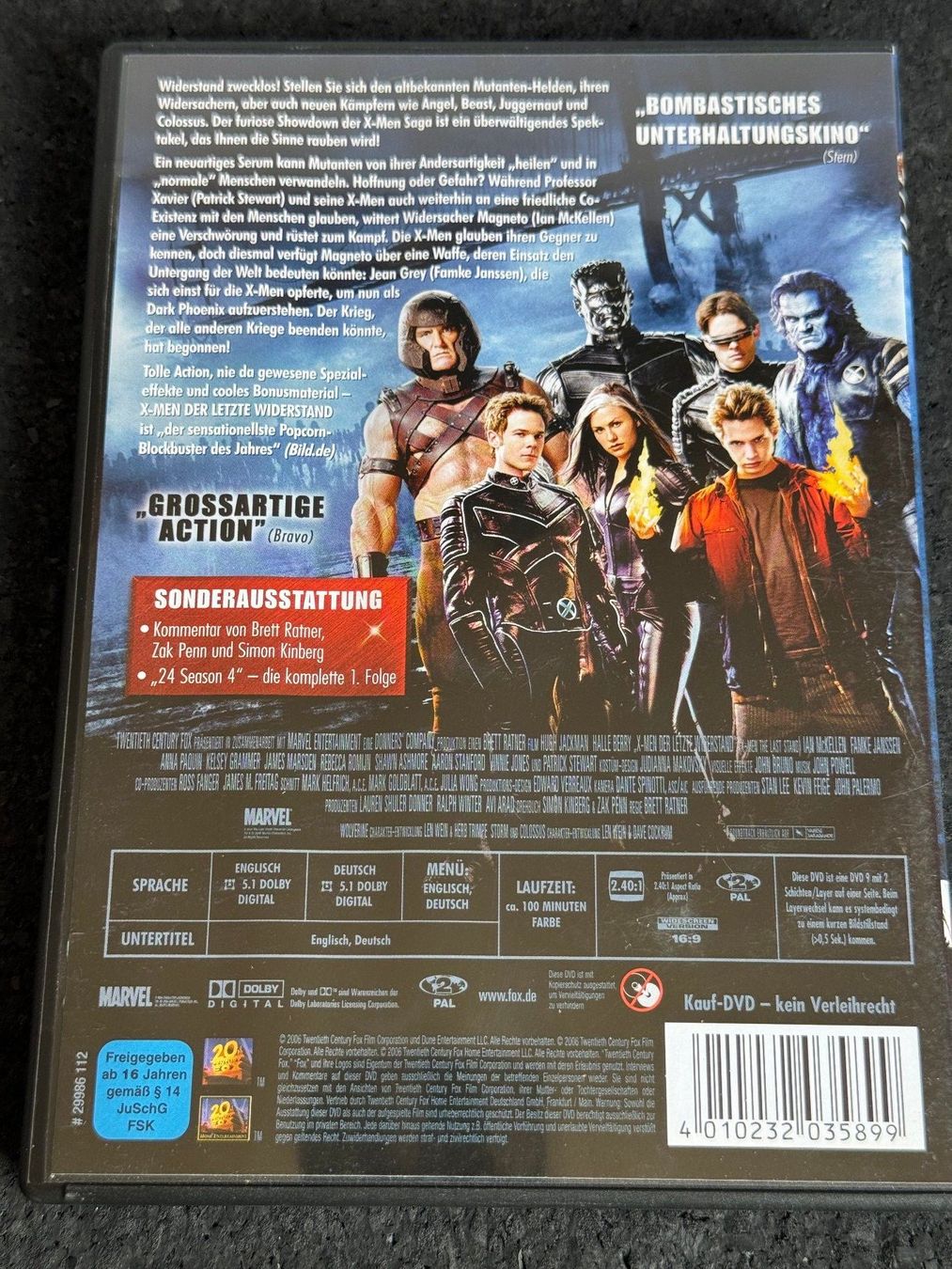 Alle DVDs: X-MEN "Der letzte Wiederstand DVD DE/EN – Gebraucht aus Fribourg von tschjoly 1