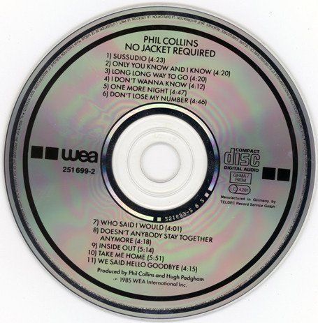CD: CD Phil Collins - No jacket required (1985, Target) – Usato da Möriken AG venduto da mineralia 2