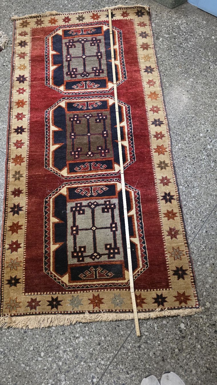 Tappeti: Teppich Ethno Muster Rot Beige Kleinformat – Usato da Zürich venduto da anna.caterina 1