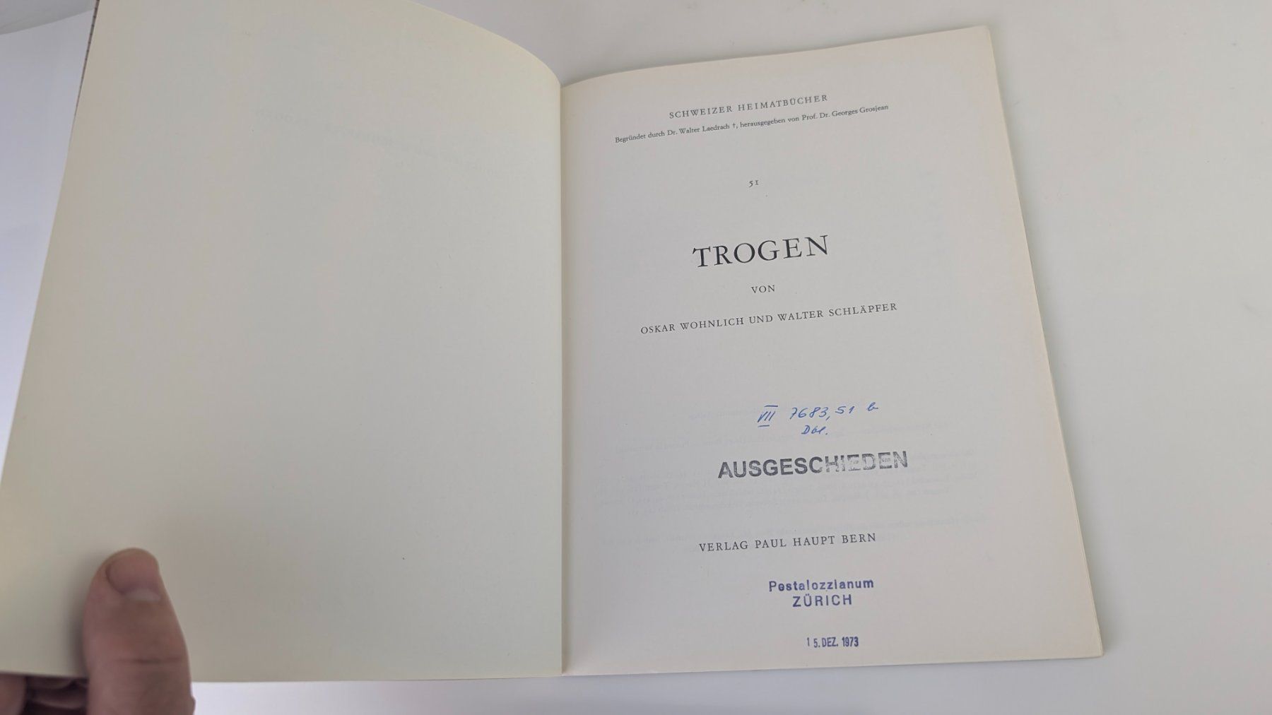 Libri: Schweizer Heimatbücher: Trogen 1971 – Usato da Zürich venduto da axolottchen 3