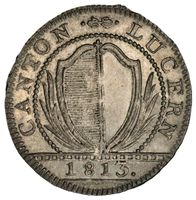 Luzern Batzen 1813 PCGS MS62 - 0 höher bewertet!