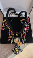 Buntes Halsband mit Puppe & Tier-Anhänger – Handgemacht 🌻59