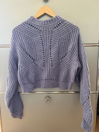 Claudie Pierlot Pullover Wolle Kaschmir lila grobgestrickt