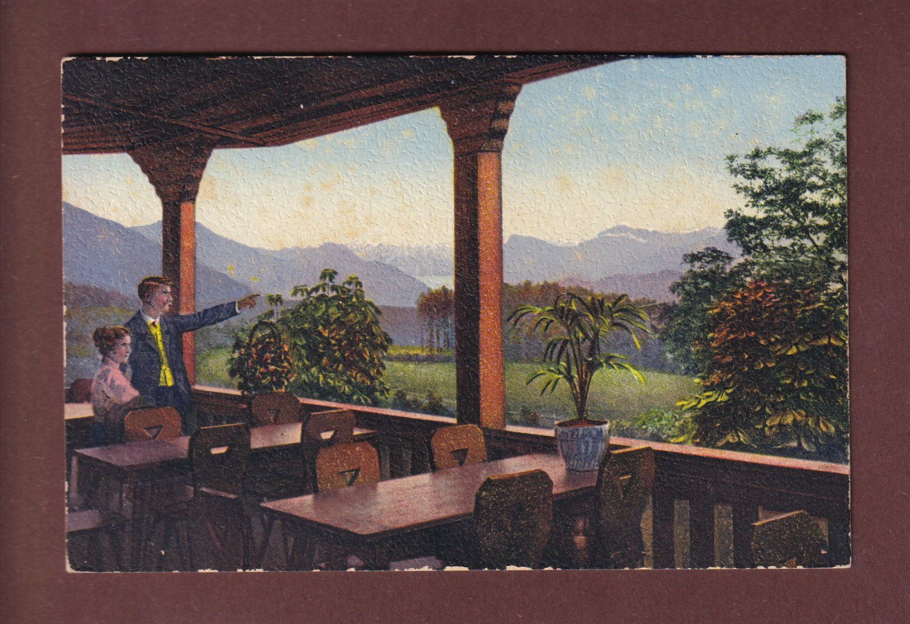 Cartoline postali: Panorama vom Restaurant DIETSCHIBERG – Usato da Pully venduto da nicecards-shop