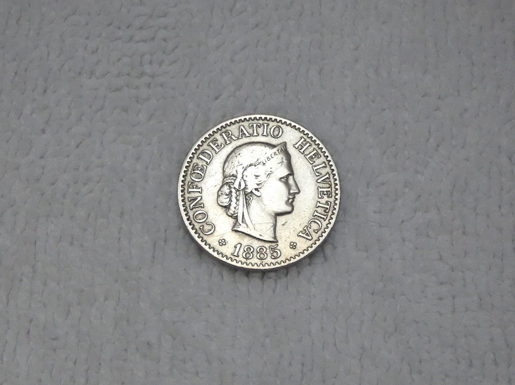 Tutti le monete: 10 centimes/rappen 1885 – Usato da Nyon venduto da Ilmi09