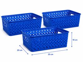3x Kunststoff Körbe
