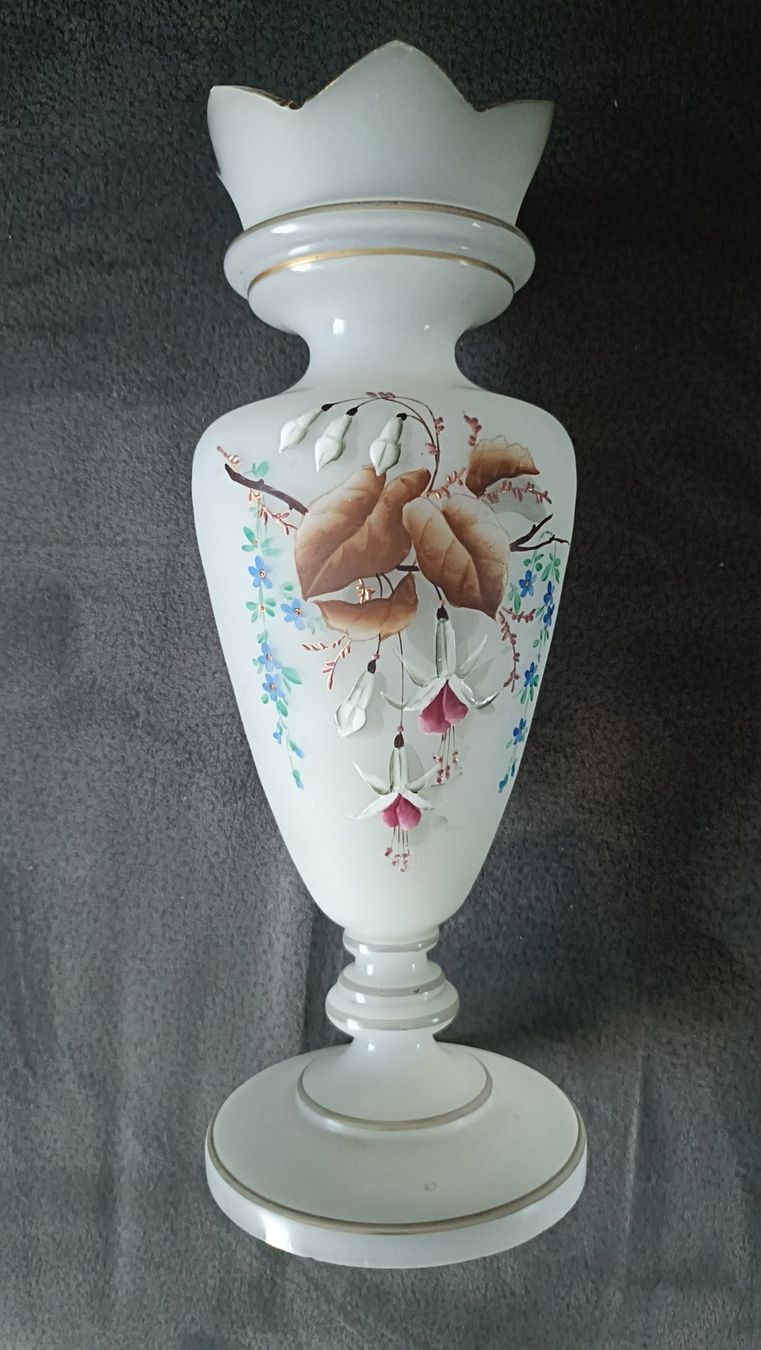 Vasi & Recipienti: Glasvase mattiert mit Blumenmalerei – Usato da Belp venduto da selinez123 1