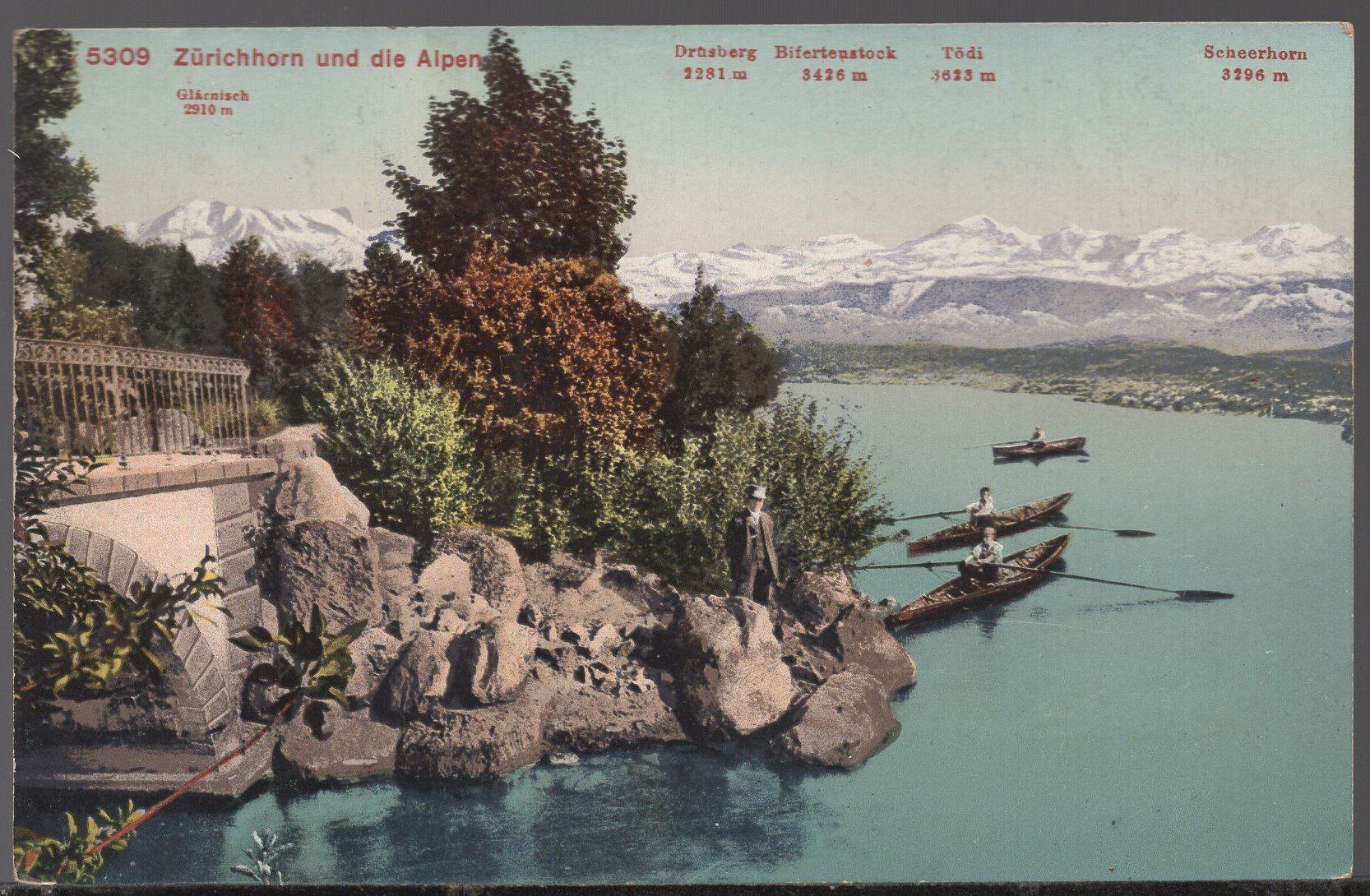 Cartoline postali: Zürichsee und die Alpen – Usato da Aarau venduto da kufi44