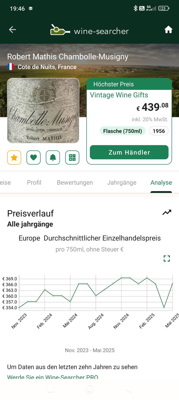 Vino: 1953 Vosne Romanée Robert Mathis – Nuovo (secondo la descrizione) da Büsserach venduto da Vintage-vins 7
