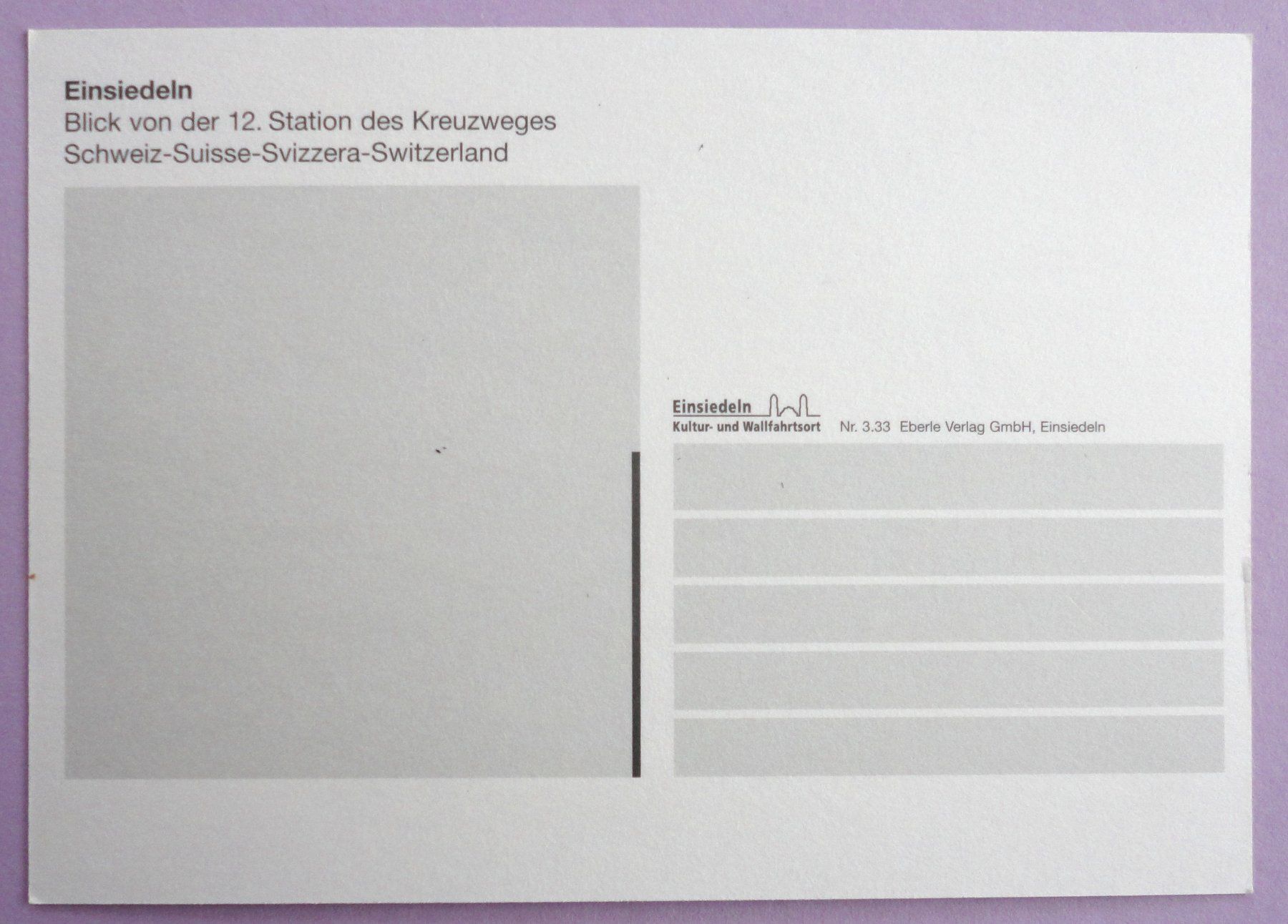 Cartes postales: Einsiedeln – D'occasion à Fétigny par Billy2miny 1